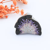 Silver Shell Shape Multi Color  Cocktail Ring